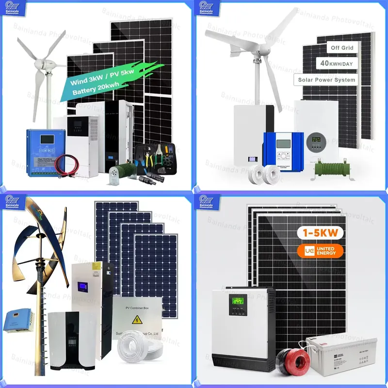 Wind Solar Hybrid Kit - 3KWソーラー風力タービン発電機 5KWハイブリッドコントローラー 48V永久磁石システム オフグリッド家庭用電力エネルギーキット 再生可能エネルギー
