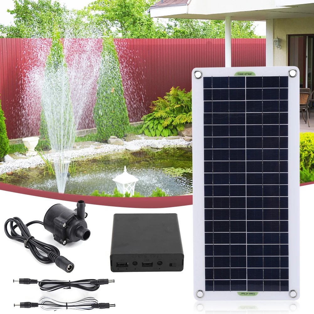 Solar Panel Monocrystalline - 30W 800L/H DC 18V 低騒音ブラシレスソーラーウォーターポンプセット 庭のプール、池、鳥の水浴び場、屋外の滝、噴水の装飾用