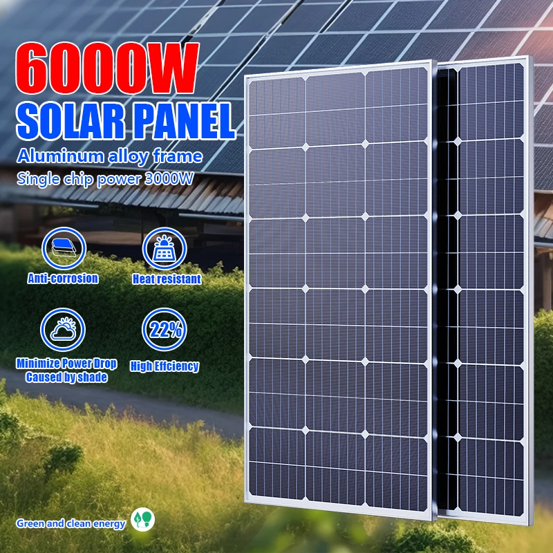 Solar Panel Monocrystalline - 3000 ワットソーラーパネル高効率太陽電池ポータブル電源銀行柔軟な充電屋外太陽電池家庭用キャンプ