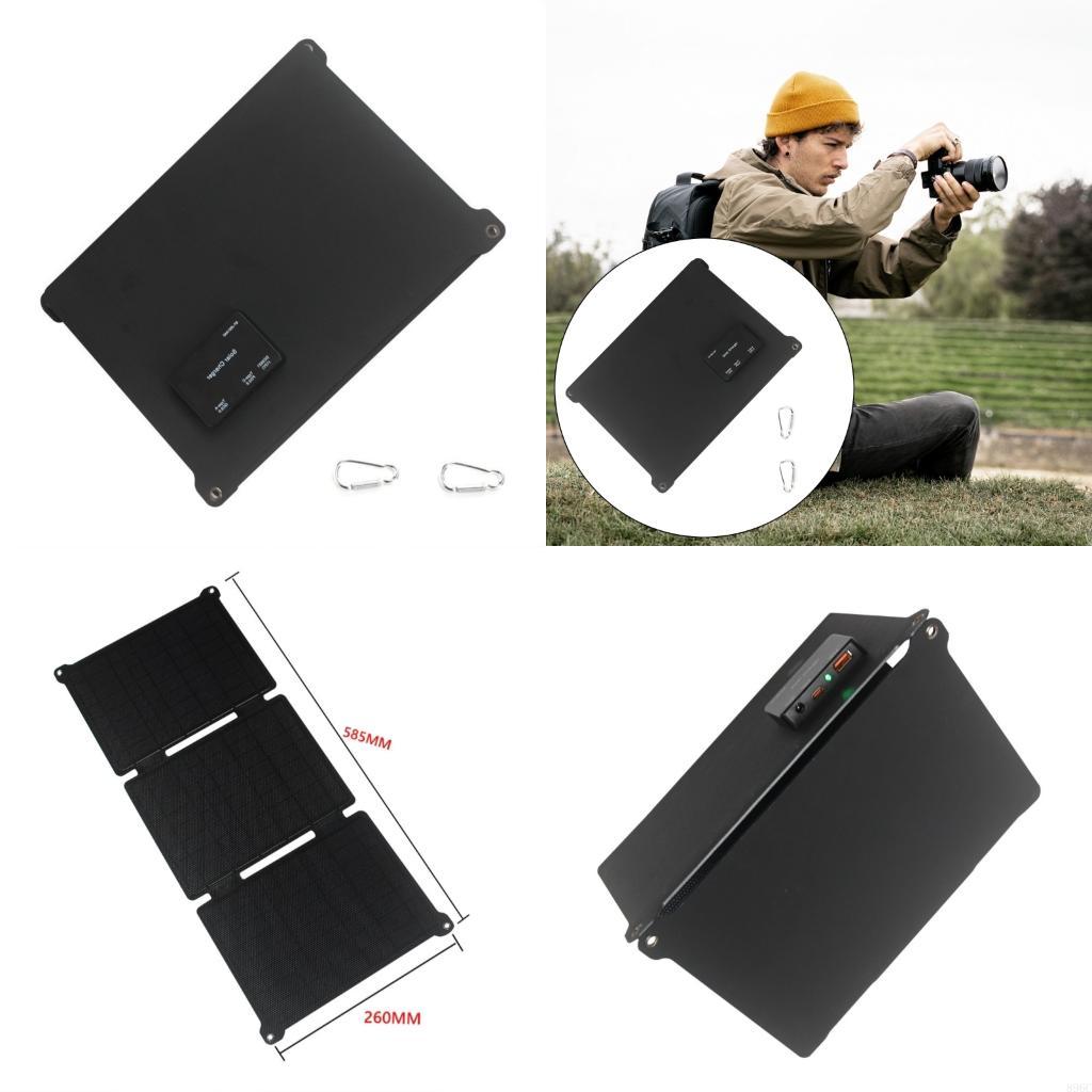 Folding Solar Panel - ソーラーパネルポータブル折りたたみバッグUSBタイプC出力ソーラー充電ホーム携帯電話の屋外電源電源896C