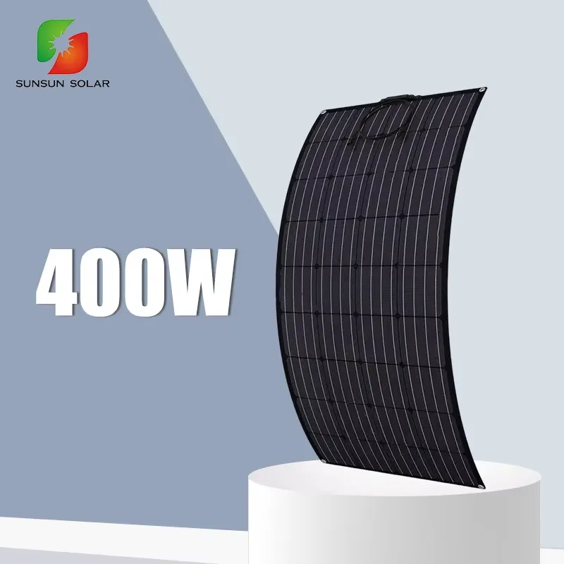 Solar Panel Monocrystalline - 400W 420W 超強力軽量ETFEフレキシブルソーラーパネル セミ単結晶シリコン バルコニー＆キャンプ用