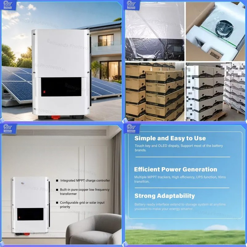 Wind Solar Hybrid Kit - オフグリッド太陽光発電システムキット 5KW ハイブリッド風力発電機 MPPT充電コントローラー インバーター バッテリー