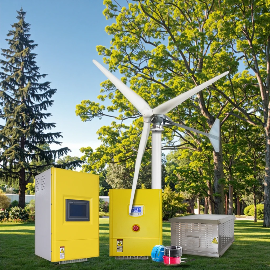 Wind Solar Hybrid Kit - 2000W 12V/24V 家庭用風力タービン発電機キット、ハイブリッドソーラー風力発電システム用充電コントローラー付き