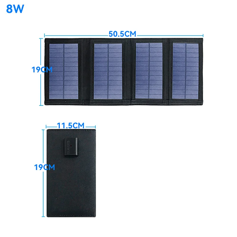 新発売の8Wソーラーパネル折りたたみ式バッグ。USB出力機能 - Folding Solar Panel のレビューと価格