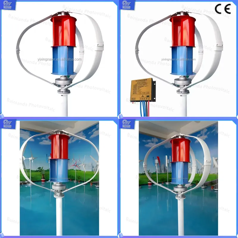 300W 400W垂直軸風力タービン発電機キット、充電コント - Wind Solar Hybrid Kit のレビューと価格