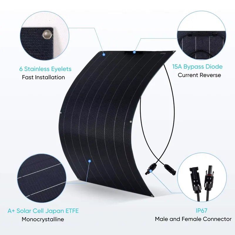 400W 420W 超強力軽量ETFEフレキシブルソーラーパ - Solar Panel Monocrystalline のレビューと価格
