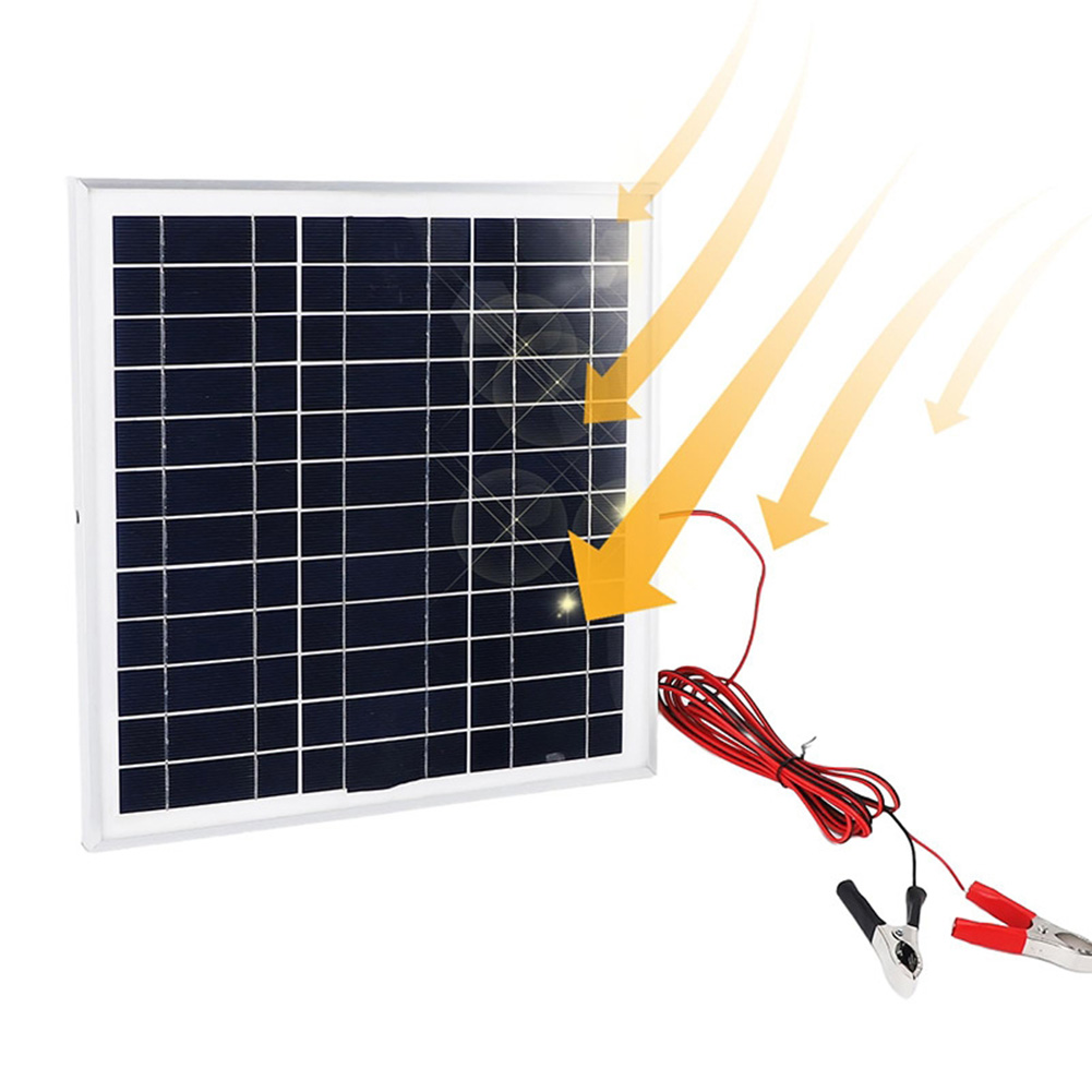 20W ポータブルソーラーパネル 12V バッテリー用 充電 - Solar Panel Monocrystalline のレビューと価格
