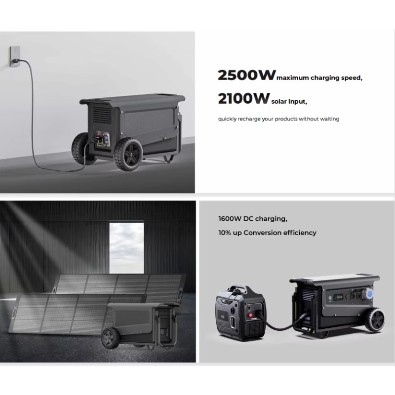 ポータブル電源 5040WH 5000W LiFePO4 純 - Pure Sine Wave Inverter のレビューと価格